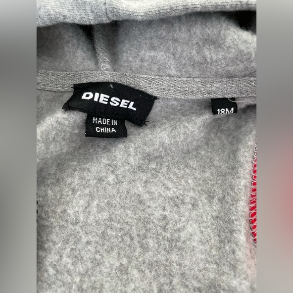 Diesel Boys Warm Sweatsuit zip up hoodie joggers SET size 18 months - Picture 4 of 6